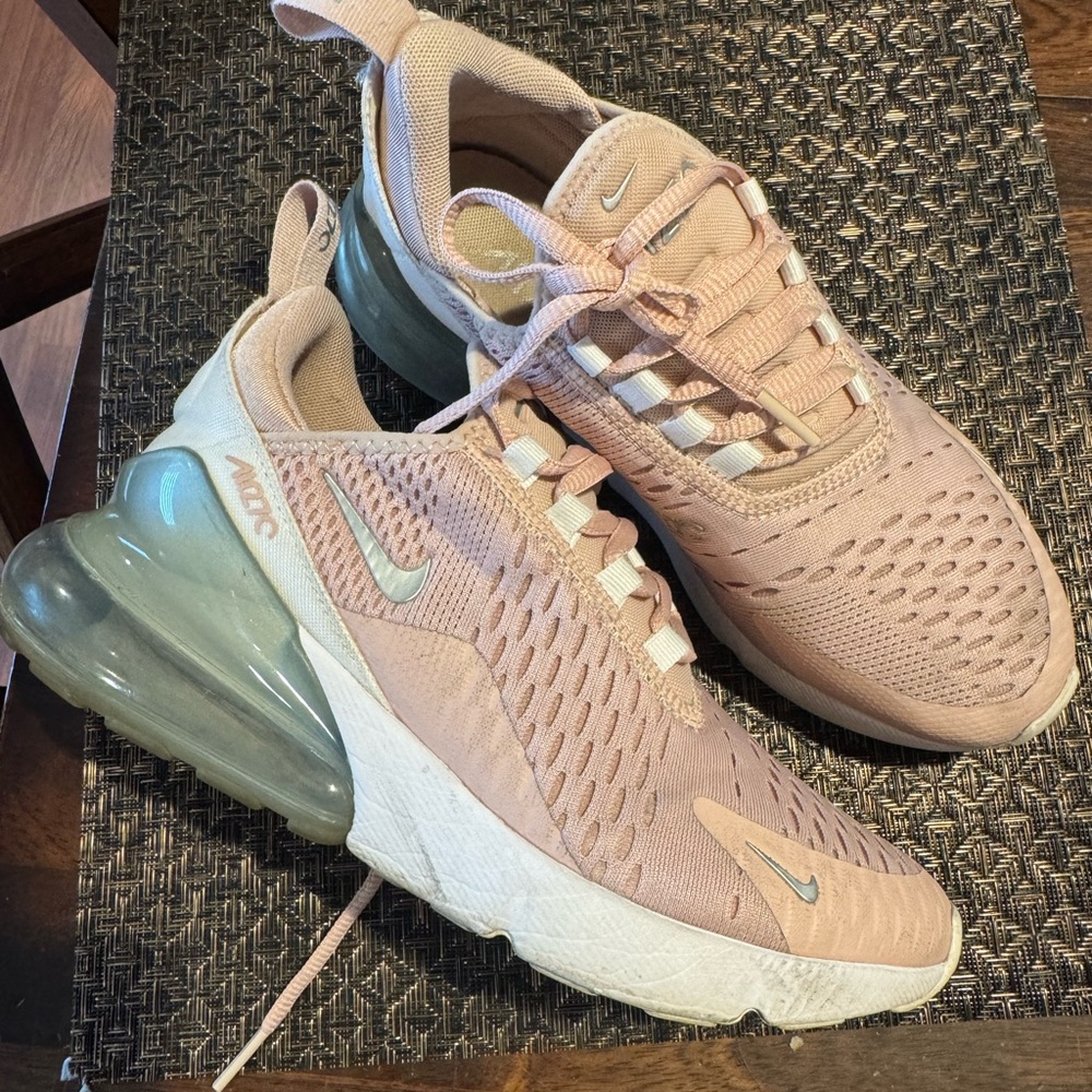 Nike Air Max 270 Light Pink and White Sneakers